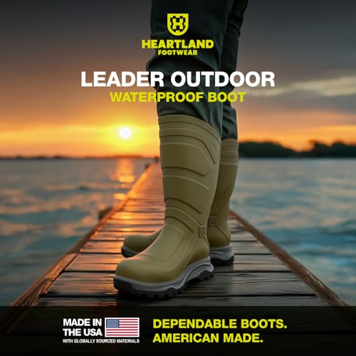 Heartland Leader Outdoor Waterproof Boots for Men and Women - Work, Hiking, and Fishing Boots with Cushioned Footbed and Midsole, Traction Outsole2