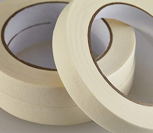 Lichamp Masking Tape 10 Pack General Purpose Beige White Color, 0.75 Inch X 55 Yards X 10 Rolls (550 Total Yards), For Painting, Home, Office, School Stationery, Arts, Crafts Etc. (3004) #TOP2