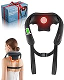 JZBRAIN Masajeador de cuello y hombros con calor, masaje de amasamiento para espalda