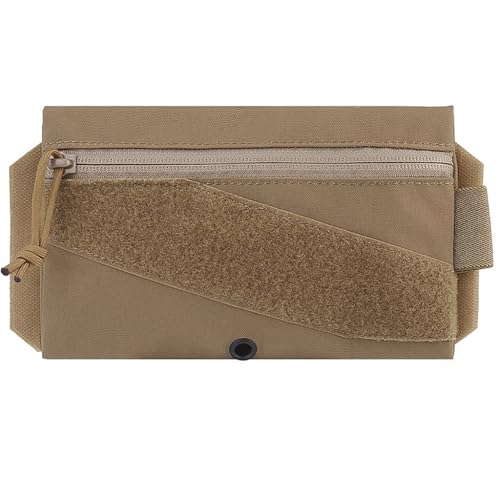 Pochette tactique Molle admin marron avec découpe laser EDC pour porte-plaque