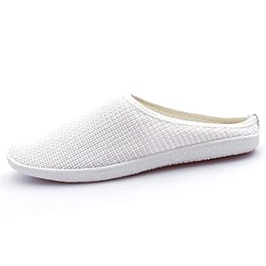 XYAL0003001 Xingyue Aile Slippers & Sandalen Casual Slippers Voor Mannen Sandalen, Slip On Style Rietgras Materiaal Holle Pure Kleuren Half Sleepte Schoenen (Kleur : Grijs, Maat : 43 EU)