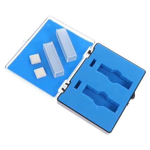 TOYZFRIENDY Cubeta de Cuarzo 10 MM 2 Piezas para Espectrofotómetro Cubeta Óptica de Laboratorio Lectura Precisa para Industrias Químicas y Farmacéuticas