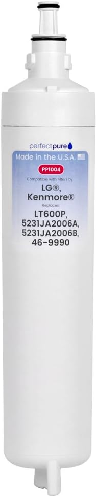perfectpure Water Filter, Compatible with LG 5231JA2006A, LT600P, 5231JA2006B models - NSF 42 Certified - Made in the USA - 1 Pack