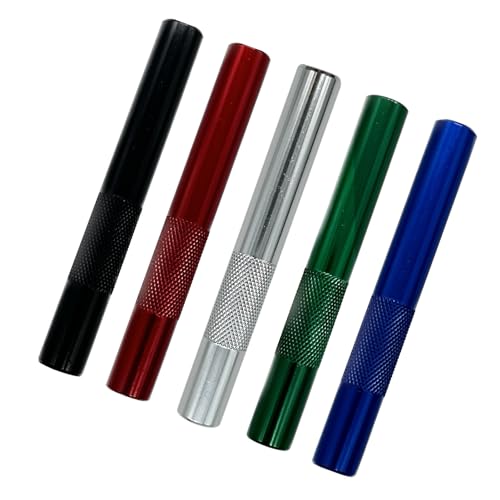 Reusable Metal Straws for Outdoor Travel, Mixed Color 5-Pack