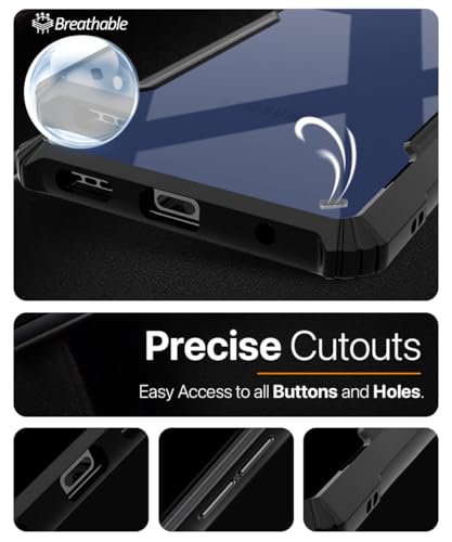 Image of WOW IMAGINE Shock Proof Clear Protective Back Case for Samsung Galaxy S25 FE 5G - AirEDGE Technology | 360 Degree Camera Protection | Transparent Hybrid Back Case Mobile Cover - Black