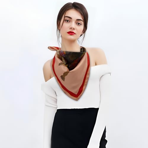 Women's Designer Classic Kerchief Handbag Handle Ribbon Fashion Square Scarf4