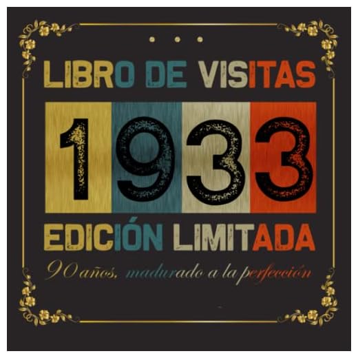 Feliz 90 Cumpleaños: Libro de Visitas 1933: 120 páginas con espacio para fotos y mensajes de invitados.