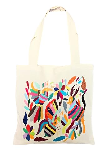 Bolso tote mexicano artesanal bordado Otomí Tenango miniatura 3