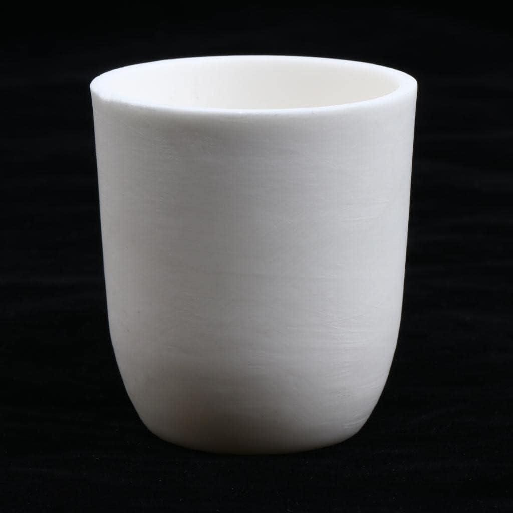 CALANDIS Cylindrical Corundum Crucible Alumina Ceramic for Lab Experiment 50Ml