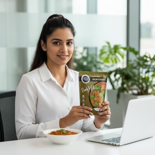 Image of FzyEzy Freeze-Dried Veg Makhanwala | Rich & Creamy Indian Mixed Vegetable Curry | Ready-to-Eat | Just Add Hot Water | Gluten-Free & Preservative-Free | Authentic Restaurant-Style Taste | 60g Pack