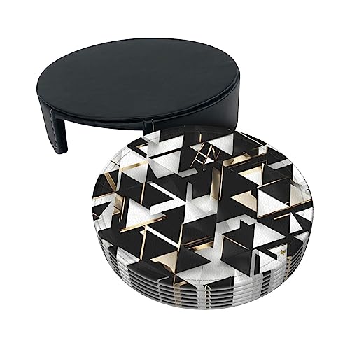 Dessous-de-verre géométriques pour décoration de table salon