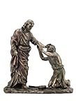 Jesus Healing Blind Man Statue Sculpture