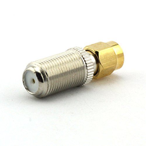Maxmoral 2PCS F Female to RP SMA Male Connector RF Coax Coaxial Adapter