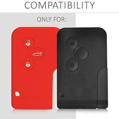 Renault 3-knops Keyless Go autosleutel hoesje in rood - Afbeelding 6