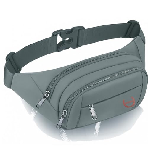 Image of Mithras Premium Waist Bag, Kamar Bag, Fanny Pack for Hiking Travel Camping Running Sports Outdoors, Workout Casual Hands Free Crossbody Bags (Grey)