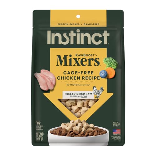 Instinct Freeze Dried Raw Boost Mixers Grain Free Cage Free Chicken Recipe All Natural Dog Food Topper, 14 oz. Bag