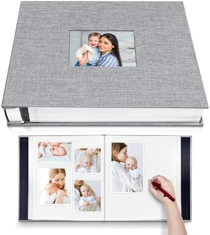 Large Photo Album Self Adhesive with Picture Display Window, DIY ...