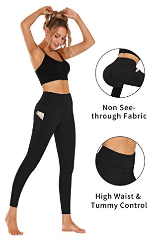 Image of Fengbay High Waist Yoga Pants, Pocket Yoga Pants Tummy Control Workout Running 4 Way Stretch Yoga Leggings