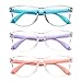FANNYGO 3 Pack kids Blue Light Blocking Glasses for girls boys Computer Blue Light Blocking Glasses For Age 3-9 (Light blue + Light purple + Light pink)