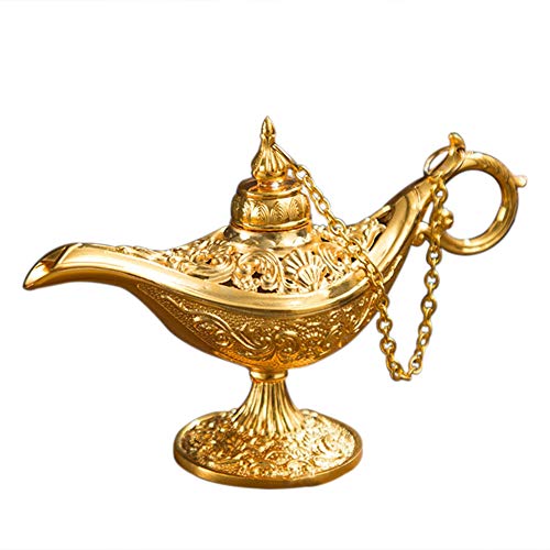 Qlans Retro Wishing Lamp Décoration classique en métal pour la maison, Fournitures de fête