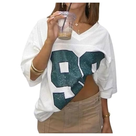 Oversized Jersey Women Summer Tops 2024 Grunge Graphic Tees Y2k Streetwear Short Sleeve Shirts (Green,M,Medium)