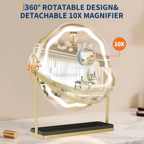 Espejo de maquillaje Garvee con luces LED ajustables miniatura 5