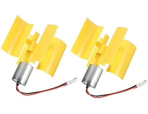 Autimatic 2 x vertikale Mikro-Windturbinen, kleine Motorblättergenerator für die Erzeugung von körperlicher Kraft und Heimwerkerwissenschaft, DC, 0,1 V-5,5 V, 100-6000 U/min Cover