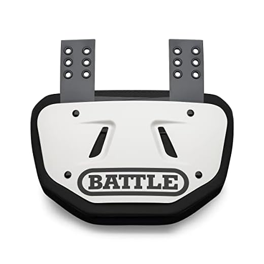 Battle Back Bone Back Plate – Rear Protector Lower Back Pads for Football Players – Backplate Shield with High Impact Foam Backing - Available in Youth and Adult Sizes