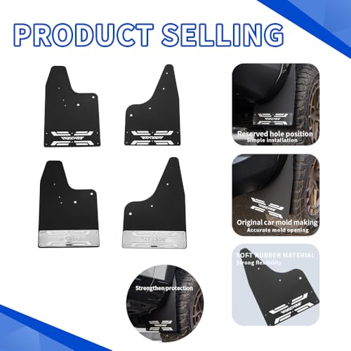 Image of Suitable for 2024 Prado Land Cruiser LC250 /J250 Specific Mudguards, No-Drilling Installation, Flexible and Durable, Protect The Car Paint and Prevent Mud and Sand (Four Wheel Mudguard)