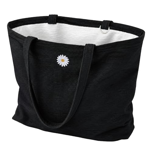 Bolso tote de playa para mujer, bolso suave y veraniego con correa para el hombro, ligero y plegable para la piscina, bolso de vacaciones para los imprescindibles de Miami Beach, fácil de llevar con apertura superior para viajes diarios a resorts miniatura 1