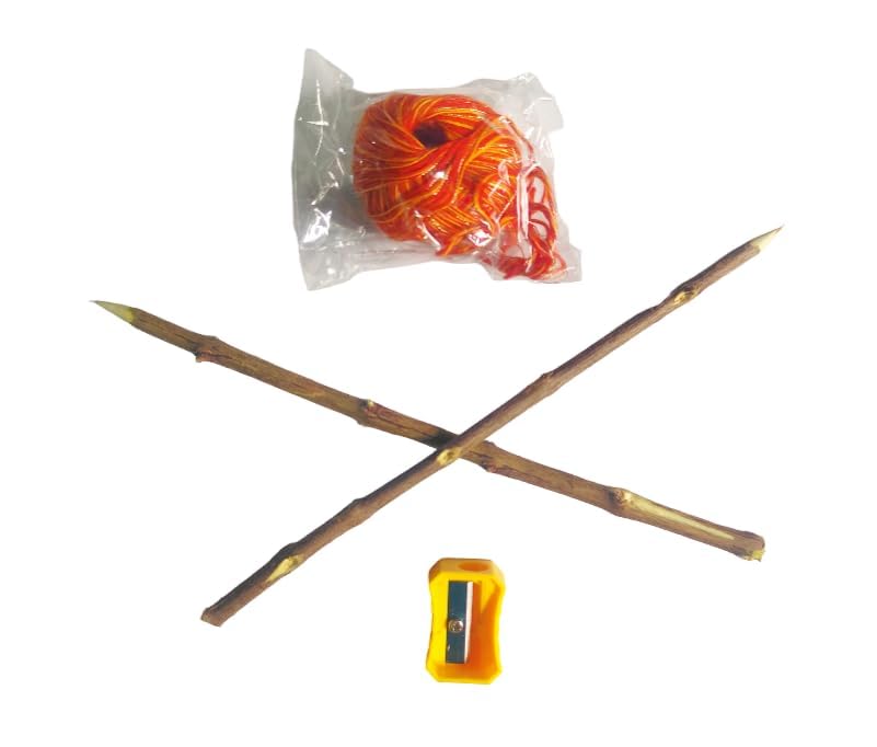 Image of Anar ki Kalam, (Used for writing on Bhojpatra) - Set of 2 Sticks with FREE Kalawa & Sharpener | Perfect for Pooja, Mantra & Bhojpatra Yantra and Mantra Writing