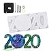 LET'S RESIN 2020 Clock Molds, Silicone Molds for Resin Equipped with Clock Movement Mechanism, Epoxy Resin Clock Molds to Create Special Clock