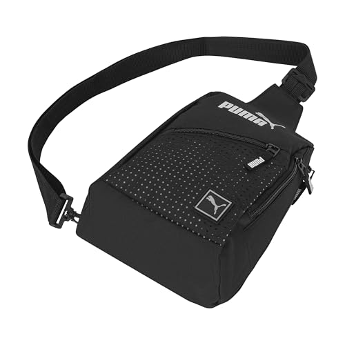 puma evercat sidewall sling backpackblacksilverone size