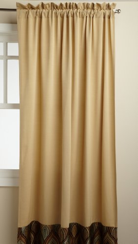 Lorraine Home Fashions Plumage 53-inch x 84-inch Tailored Panel, Gold