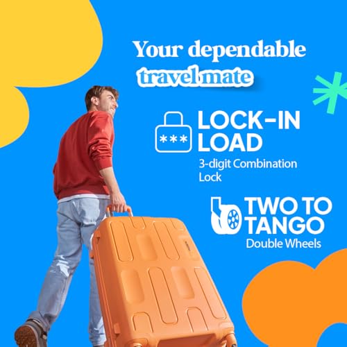Image of American Tourister Ivy 2.0 | Large Size Check-in Trolley Bag (79 cm) | 360 8 Wheel Travel Luggage | Hard Case Polypropylene (PP) Suitcase | Combination Lock | Tan Orange