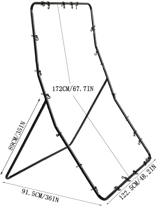 Miniatura 5 de DRM Red de rebote de béisbol, red de lanzamiento más grande, rebote de softbol, entrenador para niños y adultos, práctica de lanzamiento de
