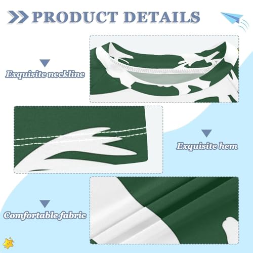 Boys Short Sleeve T-Shirts Deer Elk Animal Green Rashguard Kids Swim Shirts Sun UPF 50+3