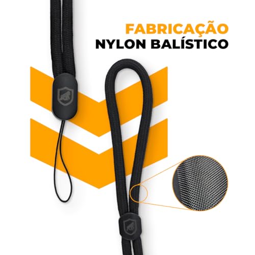 Gshield | Cordão Universal de Pulso para Capa de Celular com Alça Ajustável de Nylon balístico, Pret