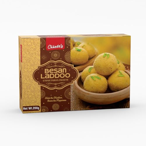 Image of Chheda's - Besan Laddu - Indian Sweets - Pistachio Laddoo - Festive Gift Pack - 200Gm Pack of 1