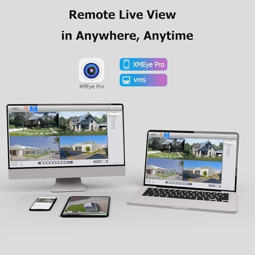 HIKJBSET 4CH 1080P Security Camera System Outdoor Indoor with Motion Detection, Night Vision, with 500GB Hard Drive, 2pcs HD 1080P 1920TVL Surveillance Bullet Cameras, for Home 24/7 Recording thumbnail 7