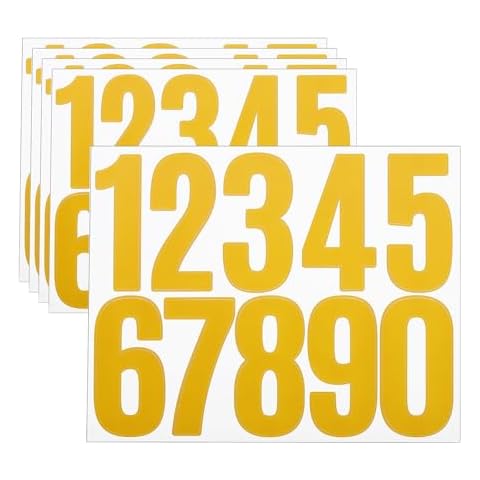 Sourcing Map 5 Sheets Waterproof Vinyl Numbers Cover