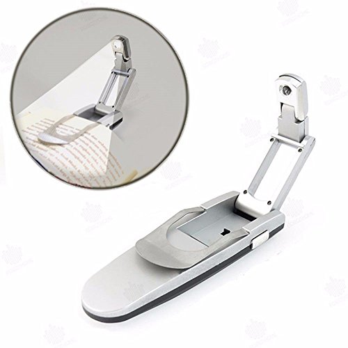 LED Reading Book Light Flip Up Clip On Bookmark Lamp Ultralight Metal Torch Lamp Stocking Filler Gift for Book Lovers, Kids