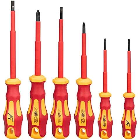 VDE Schraubendreher Set magnetisch - 6-teilig - 3 Kreuz - 3 Schlitz - isoliert Cover