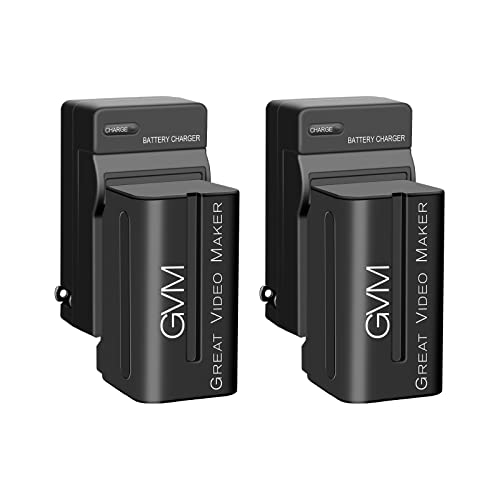 GVM Video Light Power Supply Accessories for LED 800D 480 880RS Studio Panneau Lumineux pour Interview Spare Battery with Charger ​Plein Air Portrait Photographie Vidéo Tir Éclairage BC-75 Battery