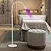 12W UV Lash Light with Foot Pedal, Lash Lamp for Eyelash Extension Grafting Eyebrow Beauty Salon, Lash floor Lamp for Eyelash Tech, Rapid Dry in 2 Seconds, Adjustable Angle and Light Spot Size, White