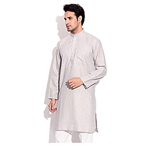 Kurta recta para ropa de verano masculina en mezcla de algodón 3