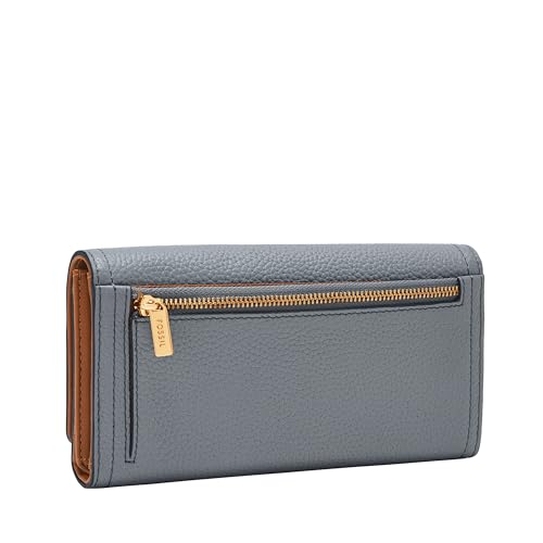 Image of Fossil Women's Logan Leather Wallet RFID Blocking Flap Clutch Organizer