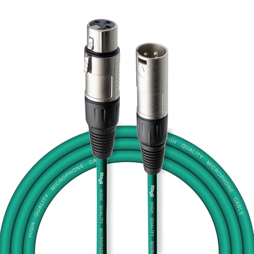 Stagg 3 m hochwertigen XLR-auf XLR-Stecker Mikrofon Kabel grün