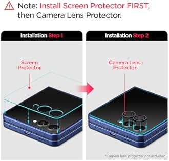 Spigen Glas.tR EZ Fit Tempered Glass External Screen Protector for Samsung Galaxy Z Flip7-2 Pack