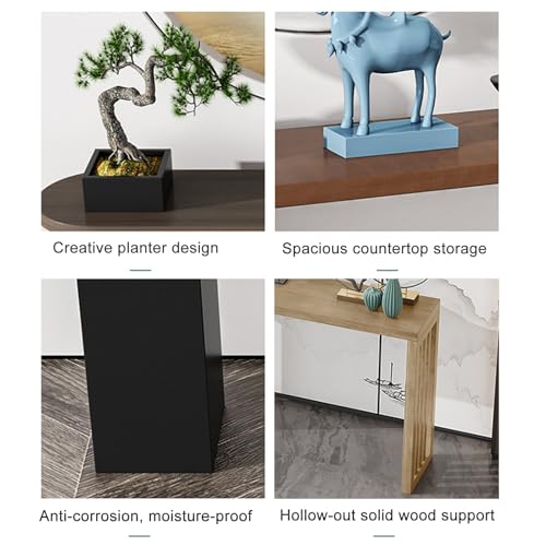 Mesa de sofá para sala de estar ideal como mueble recibidor en pasillos estrechos 4